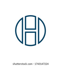 H logo icon, font logotype