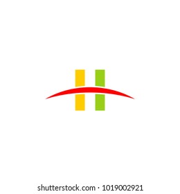 h logo icon vector illustration