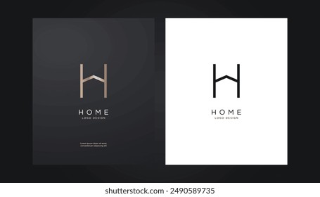 Logotipo H. Inicial H. H Elegant Logo