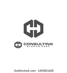 H logo initial letter design template vector illustration