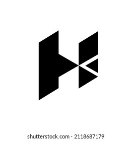 logotipo H, iniciales H,iniciales H con modelo abstracto
