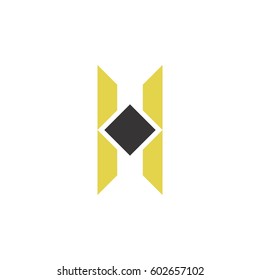 H logo letter design 