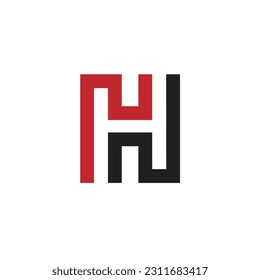 h logo letter design symbol
