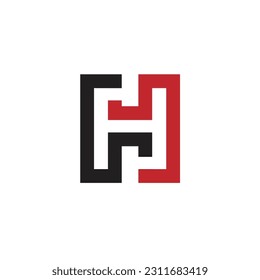 h logo letter design symbol
