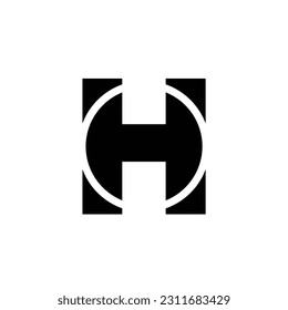 h logo letter design symbol