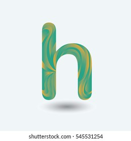 h logo letter typography for company identity