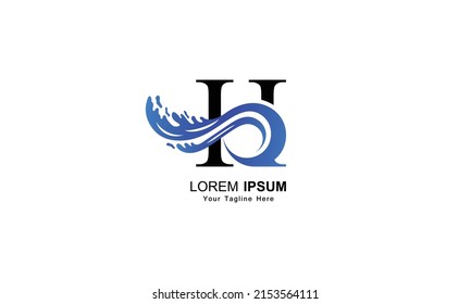 H logo, Letter H logo with wave design vector