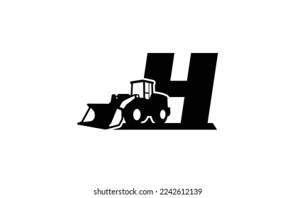 H-Logo mit Loader-Buchstabenkonzept für Vorlage 