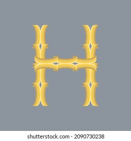 H logo made by illustrator. H logo look like a bamboo. It is made for business card, brand logos, flyer design or a company logo and many others.
