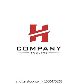 H logo with a masculine and strong style