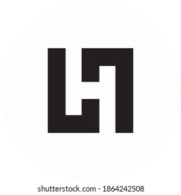 H logo, negative space letter H symbol vector design. Great for mobile app, web design, etc.