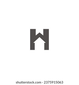 Logo de H con una azotea en el centro