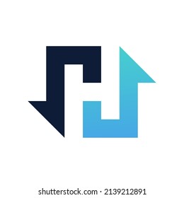 h logo simple clean and elegance