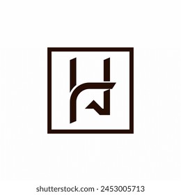 h Logo einfach, sauber und elegant