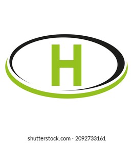 H logo simple design isolated on white background. vector illustration

