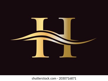 H logo template. H Logo Design for business and company identity. Creative H letter logo with luxury concept