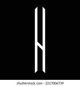 H logo vector with black  bakground