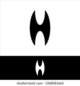 h logo vector design black white