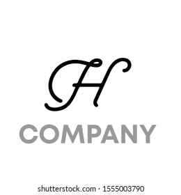 H logo vector design sign template