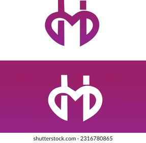 Logotipo H con en archivo vectorial.  Diseño de iconos H. Diseño inicial del logotipo del alfabeto. Diseño de logotipo rosa. H en el archivo vector.