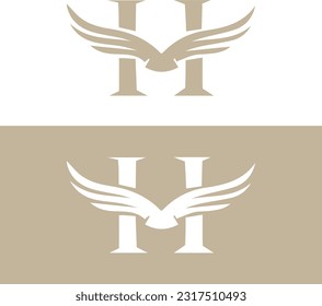 H logo with in vector file.  H icon design. H initial alphabet logo design. Brown logo design. H in vector file.