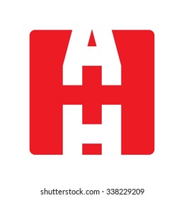 a and h logo vector for health care company. 