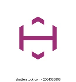 H logo vector illustration. Letter H hexagonal logo isolated on White Background