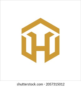 Signo de plantilla de vector de logotipo H