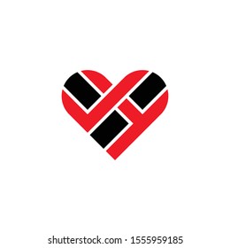  H Love Creative Abstract Modern Logo