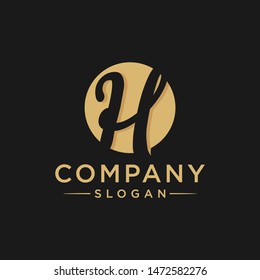 H Luxury Logo Design Template Inspiration