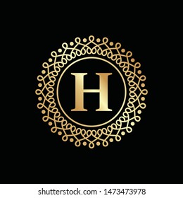 H Luxury Logo Design Template Inspiration