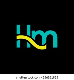 H & M  Letter logo design vector element