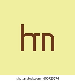 H & M Letter logo design vector element