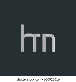 H & M Letter logo design vector element