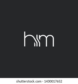 H I M letters Joint logo icon vector for business card and corporate identity.