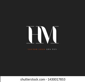 H M letters Joint logo icon vector for business card and corporate identity.