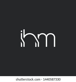 I H M letters Joint logo icon vector template.
