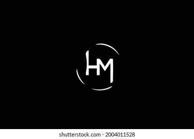 H m Logo-Kombidesign geeignet für Unternehmen - Vektorgrafik