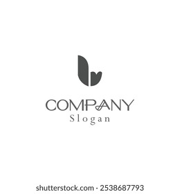 H M logo design .vector . company logo 