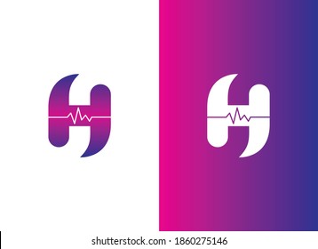 H medical, healthcare logo for company