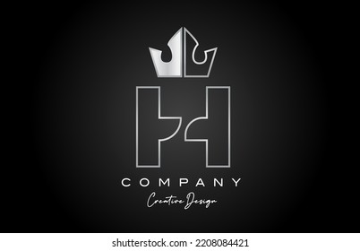 H Metal Alphabet Letter Logo Icon Stock Vector (Royalty Free ...