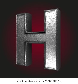 h metal letter