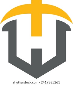 H Mining Logo Template in a modern minimalist style