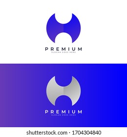 H modern abstract logo design | Abstract Letter H logo template