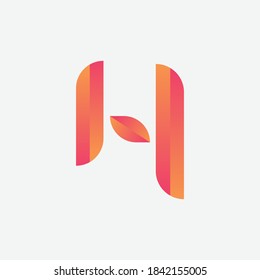 H modern logo, gradient logo, logo design, logo concept, H letter
