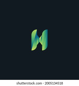  h plantilla moderna de diseño de vectores de logotipo