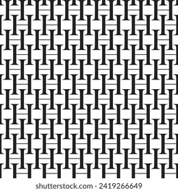 H monogram font black and white illustration vector design