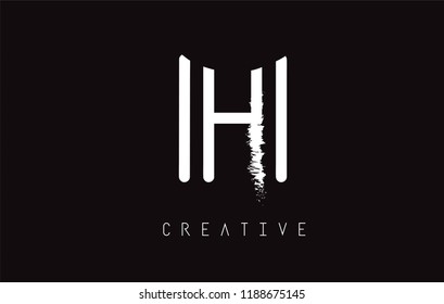 H Monogram Letter Design Brush Paint Stroke. Letter Logo with Monogram Paintbrush Vector Illustration.