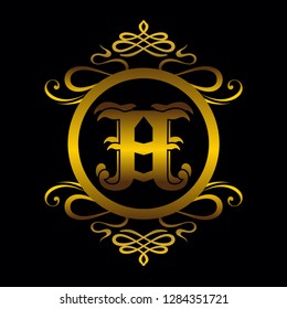 H monogram letter sign