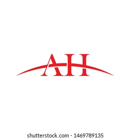 A and H monogram logo design,simple minimal modern style logomark,brand logo template